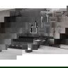 Mexen Velar prausiamoji sienelė sulankstoma Walk-in 160 x 200 cm, grafitas 8 mm, juoda - 871-160-000-43-70