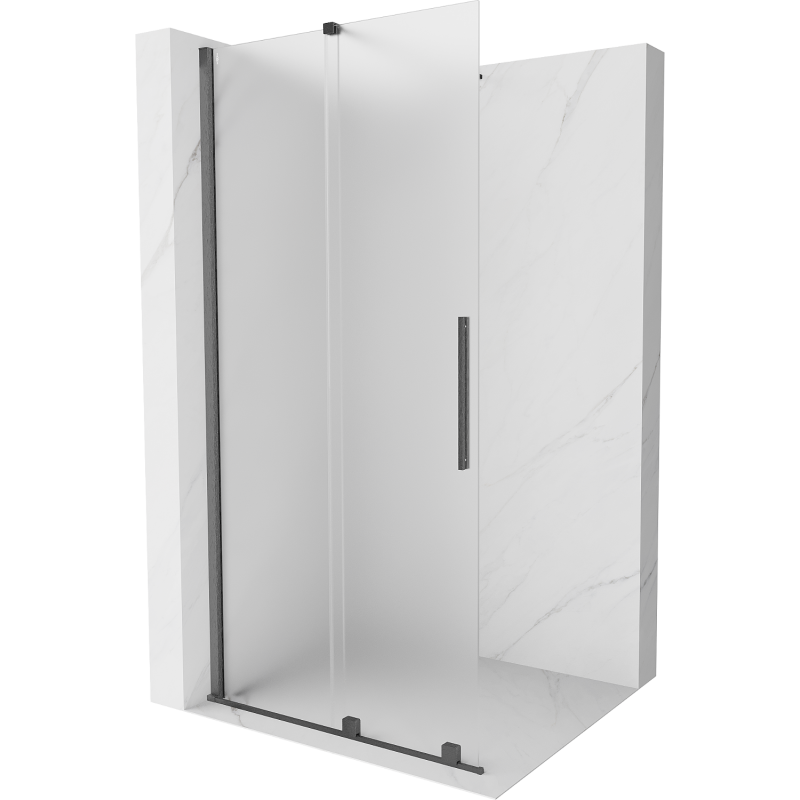 Mexen Velar stumdomas dušo ekranas Walk-in 100 x 200 cm, matinė 8 mm, gun gray šepečiuotas - 871-100-000-33-66
