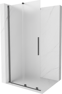 Mexen Velar stiklinė dušo pertvara su judesiu Walk-in 90 x 200 cm, matinė 8 mm, šaudymo pilka šlifuota - 871-090-000-33-66