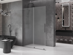 Mexen Velar walk-in dušo sienelė 140 x 200 cm, matinė 8 mm, šaštinis ginklas - 871-140-000-33-66