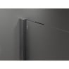 Mexen Velar stiklinė dušo siena su stumdomaisiais durimis 100 x 200 cm, grafito 8 mm, šlifuota gun gray - 871-100-000-43-66