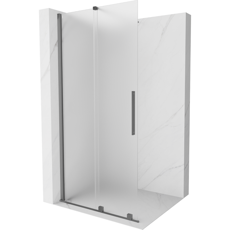 Mexen Velar dušo siena stumdomai Walk-in 110 x 200 cm, matinė 8 mm, gun metal - 871-110-000-33-95