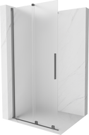 Mexen Velar dušo sienelė stumdomas Walk-in 100 x 200 cm, matinis 8 mm, gun metal - 871-100-000-33-95
