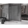 Mexen Velar dušo sienelė atvirai 150 x 200 cm, matinė 8 mm, gun metal - 871-150-000-33-95