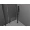Mexen Velar dušo sienelė atvirai 150 x 200 cm, matinė 8 mm, gun metal - 871-150-000-33-95