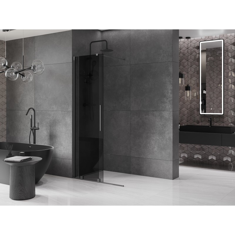 Mexen Velar stumdomoji dušo siena Walk-in 110 x 200 cm, grafitas 8 mm, gun metal - 871-110-000-43-95