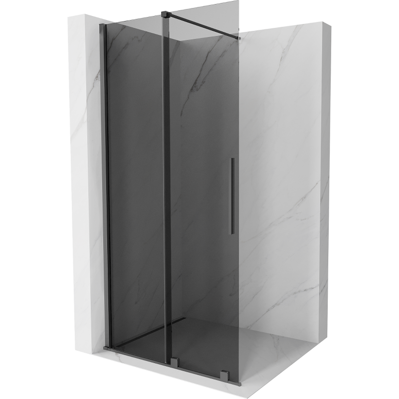 Mexen Velar dušo sienelė su stumdomais durimis Walk-in 110 x 200 cm, grafitas 8 mm, gun metal - 871-110-000-43-95