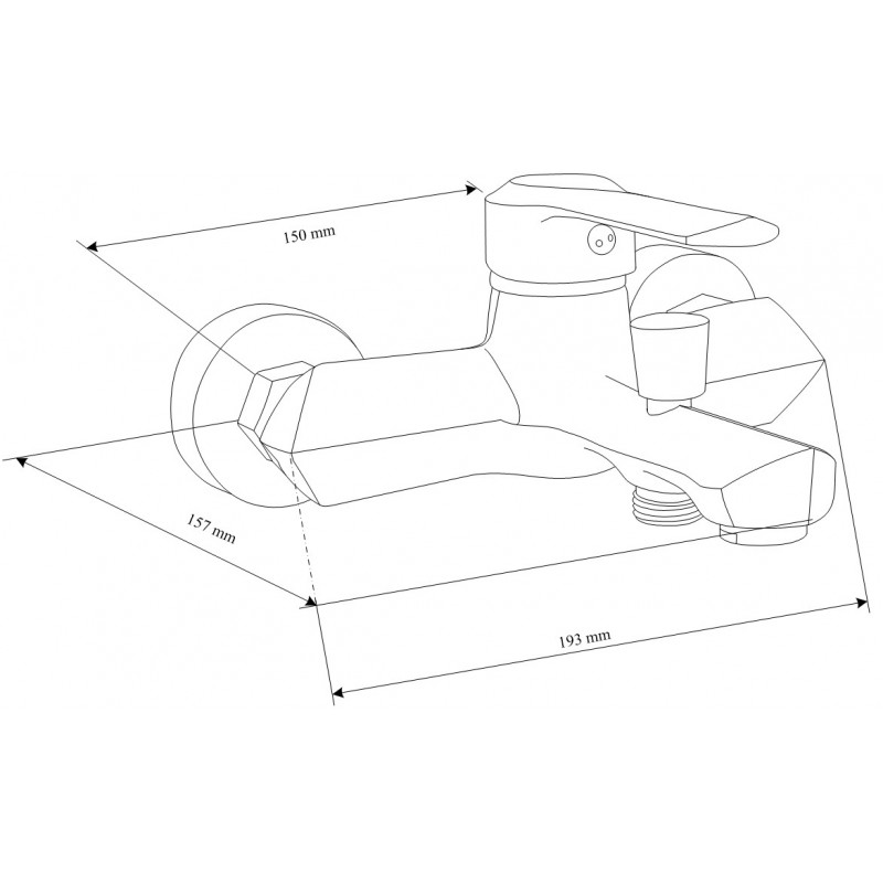 Mexen Sabre R62 vonios komplektas, chromuotas - 72103R62-00