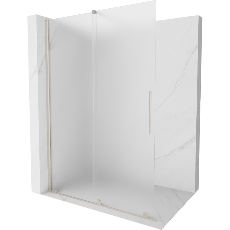 Mexen Velar stumdomoji dušo sienelė Walk-in 130 x 200 cm, matinė 8 mm, šlifuotas nikelis - 871-130-000-33-97