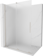 Mexen Velar dušo sienelė su stumdomomis durimis Walk-in 130 x 200 cm, matinė 8 mm, šlifuotas nikelis - 871-130-000-33-97
