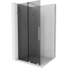 Mexen Velar dušo pertvara traukiama Walk-in 90 x 200 cm, grafitas 8 mm, šlifuotas nikelis - 871-090-000-43-97