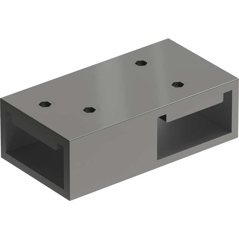 Mexen T sujungtis sieniniams laikikliams, pistoletinis metalas - 800-09-95