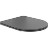 Mexen lėtai nusileidžiantis tualeto dangtis slim, duroplastikas, tamsiai pilka matinė - 39740071