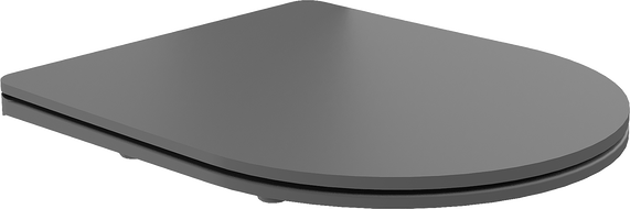 Mexen lėtai nusileidžiantis tualeto dangtis slim, duroplastikas, tamsiai pilka matinė - 39740071