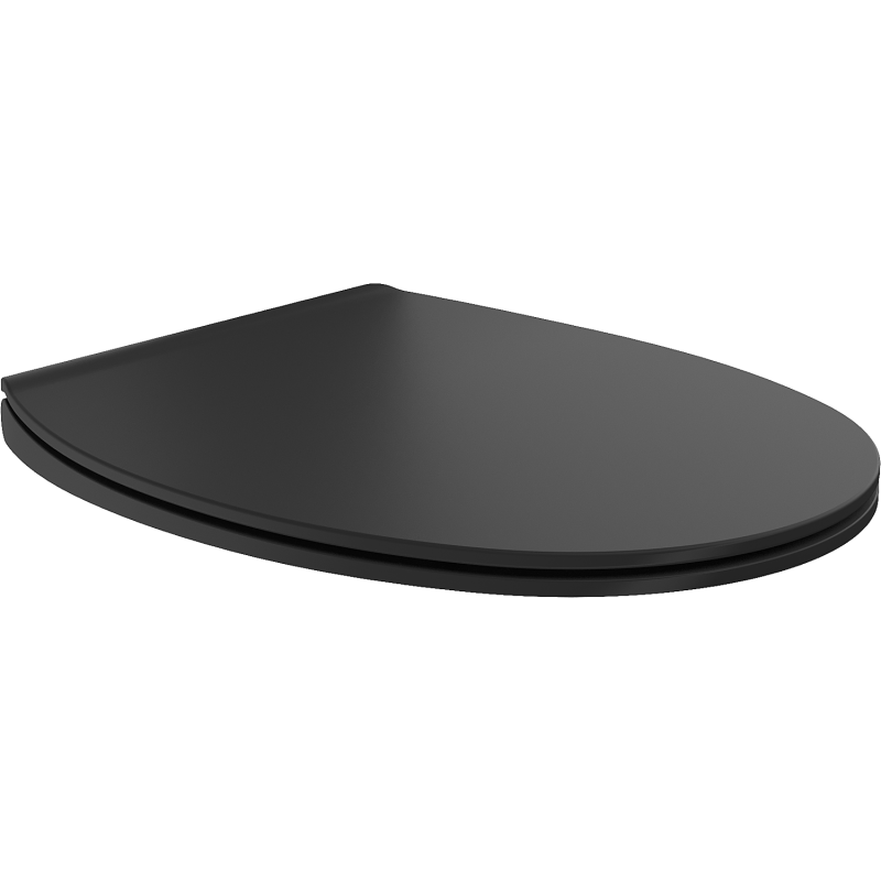 Mexen Egg lėtai nusileidžiantis plonas dangtis, duroplastikas, juodas matinis - 39243085