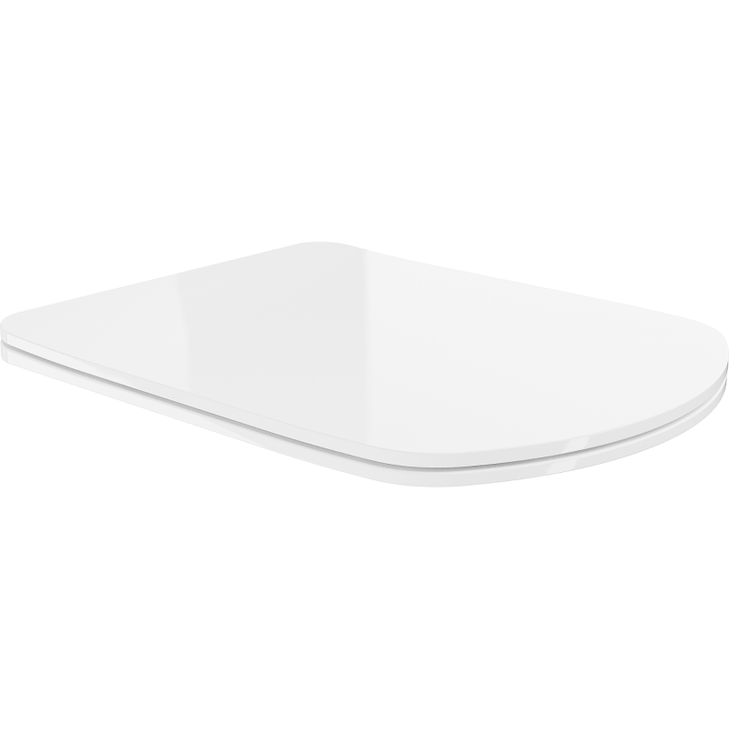 Mexen Vito lėtai nusileidžianti plona sėdynė, duroplastikas, blizganti balta - 39174000