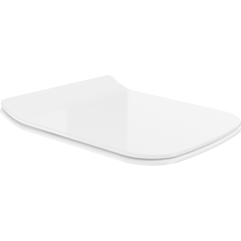 Mexen lėtai nusileidžianti sėdynė slim, duroplastikas, baltas blizgesys - 39240000