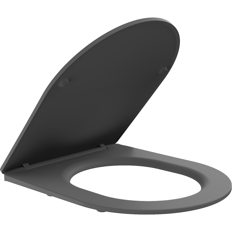 Mexen lėtai nusileidžiantis tualeto dangtis slim, duroplastikas, tamsiai pilka matinė - 39740071