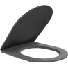 Mexen lėtai nusileidžiantis tualeto dangtis slim, duroplastikas, tamsiai pilka matinė - 39740071