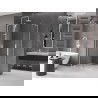 Mexen Velar L Duo stumdomos dušo kabina 90 x 80 cm, skaidrus, baltas - 871-090-080-02-03-20