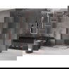 Mexen Velar L Duo stumdomas dušo kabina 100 x 90 cm, skaidrus, rožinis auksas - 871-100-090-02-03-60