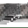 Mexen Velar L Duo slankiojanti dušo kabina 90 x 80 cm, permatoma, šepečiu nikelio - 871-090-080-02-03-97