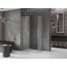 Mexen Velar L Duo slankiojančių durų dušo kabina 90 x 80 cm, matinė, šlifuotas auksas - 871-090-080-02-33-55