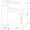 Mexen Sabre DF05 vonios rinkinio komplektas, juodas - 72103DF05-70