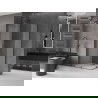 Mexen Velar L Duo stumdomas dušo kabinas 100 x 90 cm, matinė, šlifuota tamsiai pilka - 871-100-090-02-33-66