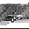 Mexen Velar L Duo slenkančio dušo kabina 100 x 90 cm, matinis, šlifuotas nikeliu - 871-100-090-02-33-97