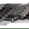 Mexen Velar L Duo stumdomas dušo kabina 90 x 80 cm, grafitas, rausvas auksas - 871-090-080-02-43-60
