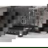 Mexen Velar L Duo stumdoma dušo kabina 90 x 80 cm, grafitas, šlifuotas gun gray - 871-090-080-02-43-66