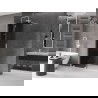 Mexen Velar dušo sienelė slankiojančiai Walk-in 130 x 200 cm, grafito 8 mm, balta - 871-130-000-43-20