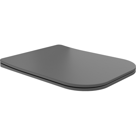 Mexen Teo lėtai nusileidžiantis plonas dangtis, duroplastikas, tamsiai pilka matinė - 39840071