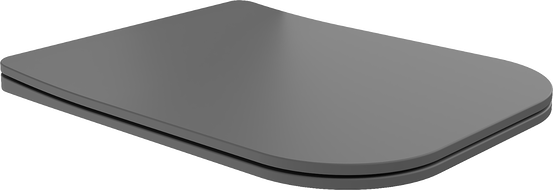 Mexen Teo lėtai nusileidžiantis plonas dangtis, duroplastikas, tamsiai pilka matinė - 39840071