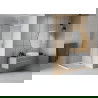 Mexen Rio kvadratinė dušo kabina 70 x 70 cm, Skaidrus, Chromo + dušo padėklas Flat, Balta - 860-070-070-01-00-4010