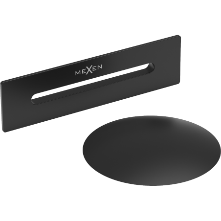 Mexen Uni nuteklis su perpildymu laisvai stovinčiai voniai, juodas - 5100-70
