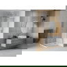 Mexen Rio kvadratinė dušo kabina 90 x 90 cm, Skaidrus, Chromo + dušo padėklas Flat, Balta - 860-090-090-01-00-4010
