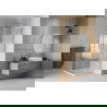 Mexen Rio kvadratinė dušo kabina 70 x 70 cm, Dirželiai, Chromo + dušo padėklas Flat, Balta - 860-070-070-01-20-4010