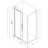 Mexen Velar L slanki dušo kabina 100 x 85 cm, permatomas, chromas - 871-100-085-03-01