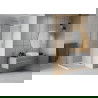 Mexen Rio kvadratinė dušo kabina 70 x 70 cm, Šerkšnas, Chromo + dušo padėklas Flat, Balta - 860-070-070-01-30-4010