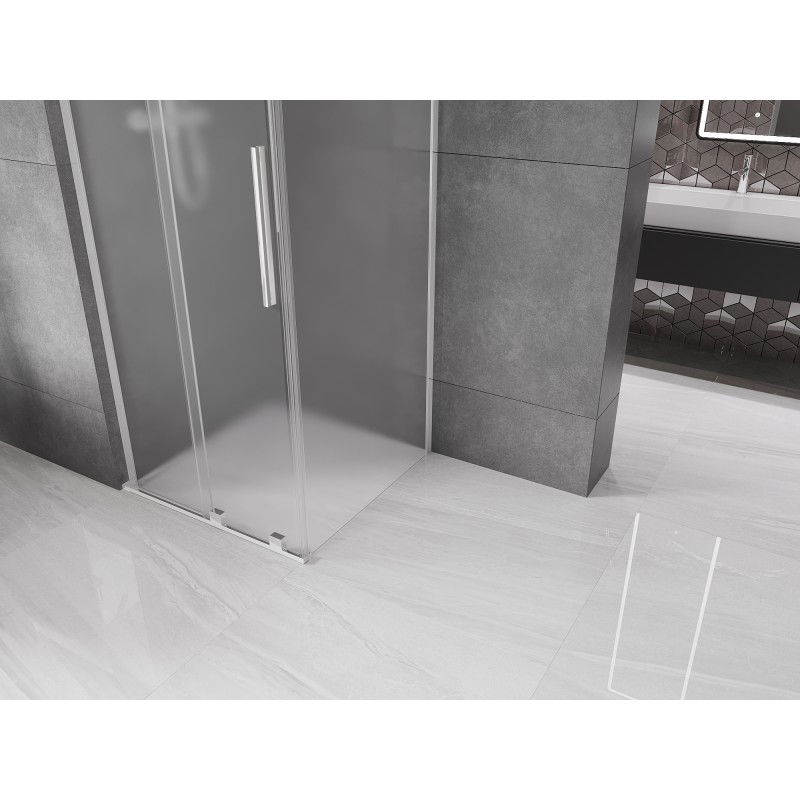 Mexen Velar L stumdomas dušo kabina, matmenys 120 x 120 cm, matinė, chromas - 871-120-120-33-01