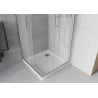 Mexen Rio kvadratinė dušo kabina 90 x 90 cm, Šerkšnas, Chromo + dušo padėklas Flat, Balta - 860-090-090-01-30-4010