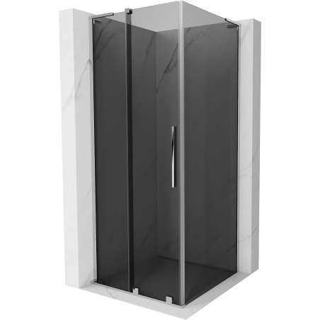 Mexen Velar L stumdoma dušo kabina 100 x 100 cm, grafitas, chromas - 871-100-100-43-01