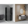 Mexen Rio kvadratinė dušo kabina 90 x 90 cm, grafitas, chromas + Flat padėklas, baltas - 860-090-090-01-40-4010