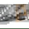 Mexen Rio kvadratinė dušo kabina 80 x 80 cm, Skaidrus, Juoda + dušo padėklas Flat, Juoda - 860-080-080-70-00-4070B