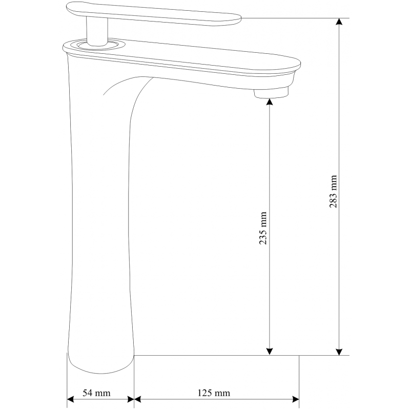 Mexen Trinity aukštas praustuvo maišytuvas, chromas - 72610-00