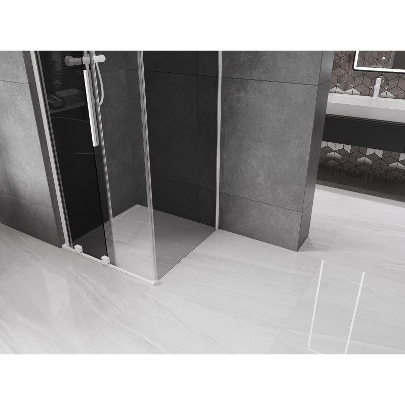 Mexen Velar L stumdomas dušo kabinas 100 x 100 cm, grafitas, balta - 871-100-100-43-20