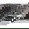 Mexen Velar L stumdomas dušo kabina 100 x 85 cm, grafitas, balta - 871-100-085-43-20