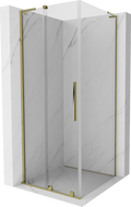 Mexen Velar L stumetrinis stumdomasis dušo kabinas, skaidrus, auksinis - 871-100-100-03-50